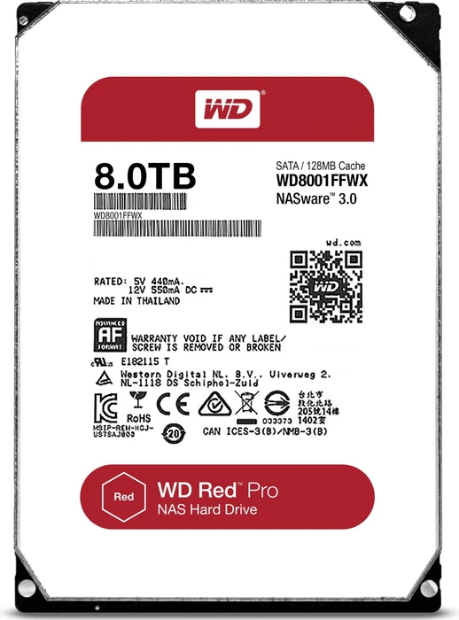 Western Digital WD Red Pro 8TB, 24/7, 512e / 3.5" / SATA 6Gb/s