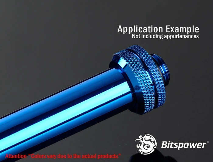 Bitspower Messing Hardtube 16mm, blau, Royal Blue