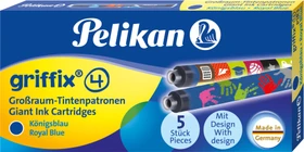 Pelikan griffix 4 Großraum-Tintenpatrone königsblau, 5er-Pack