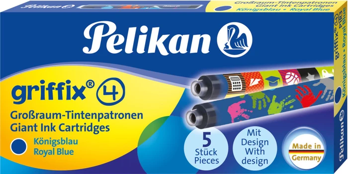 Pelikan griffix 4 Großraum-Tintenpatrone königsblau, 5er-Pack