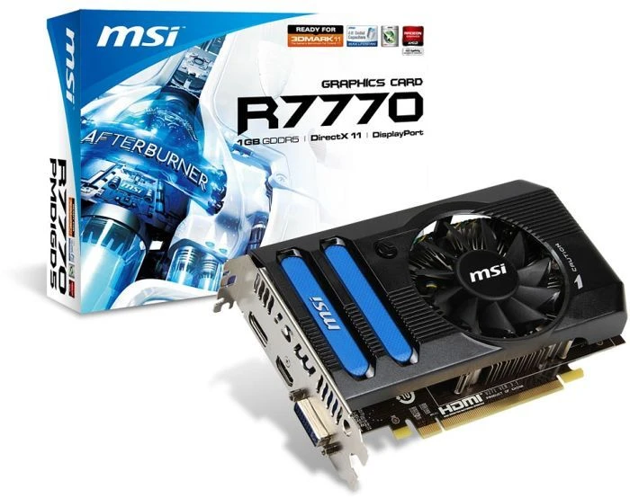 MSI Radeon HD 7770 GHz Edition, R7770-PMD1GD5, 1GB GDDR5, DVI, HDMI, DP