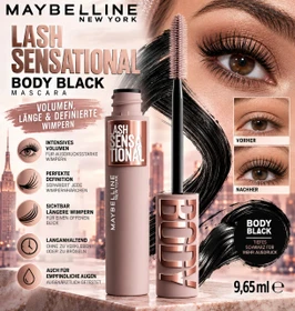 Maybelline Lash Sensational Body Mascara Washable Mascara very black,      9.75ml