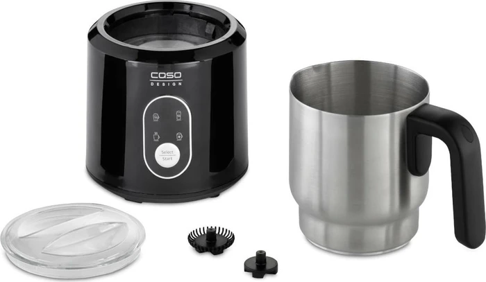 Caso Crema & Choco elektrischer Milchaufschäumer black