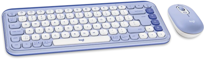 Logitech POP Icon Combo, Lilac & Off-White, Logi Bolt, USB/Bluetooth, US