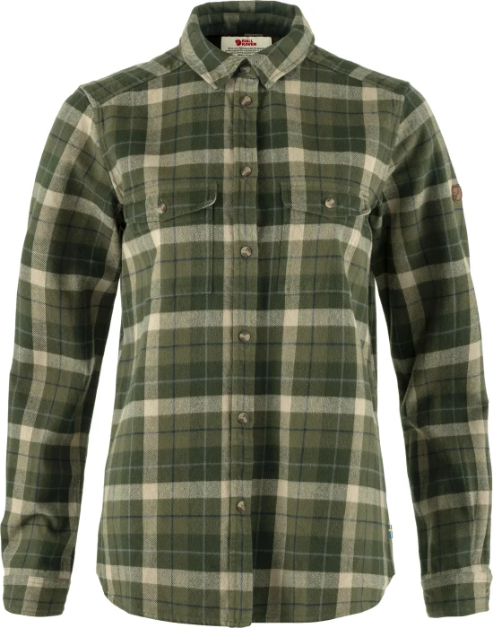 Fjällräven Värmland Heavy Flannel Hemd langarm green/deep forest (Damen)