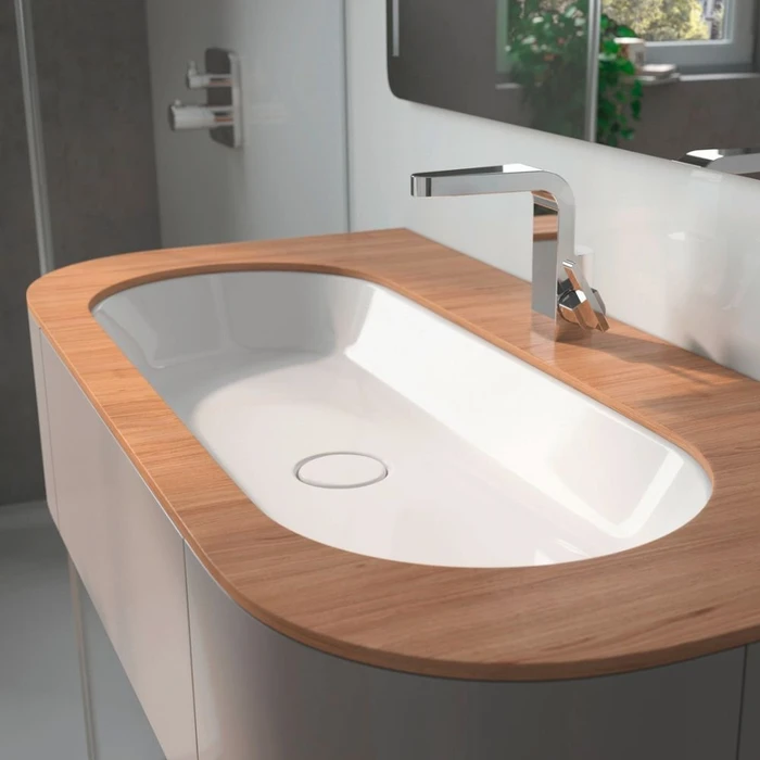 Kaldewei Centro 3060 Unterbauwaschtisch 91x38cm, Perl-Effekt, cool grey 70
