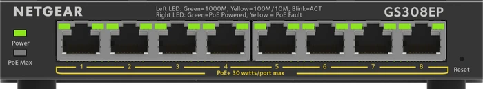 Netgear SOHO GS300 8 Port Netzwerk Switch mit 8x PoE+ Image