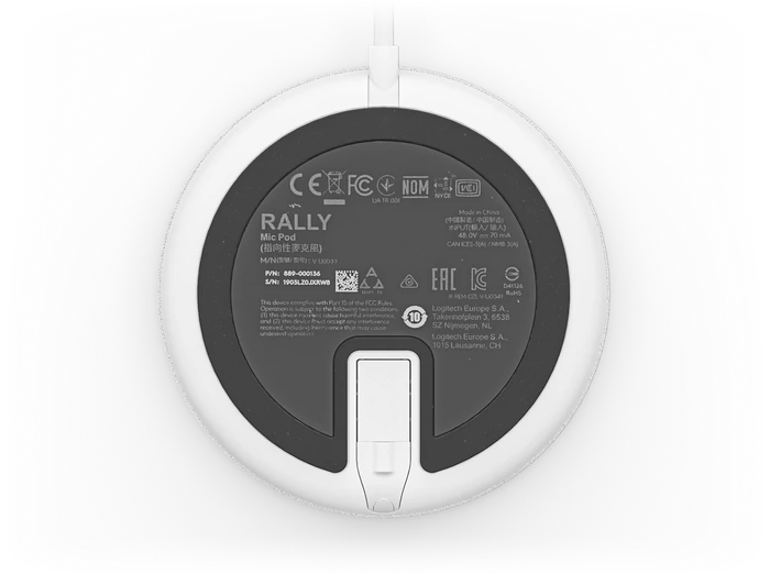 Logitech Rally Mic Pod weiß