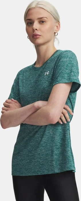 Under Armour Tech Twist Funktionsshirt kurzarm rack green/white (Damen)