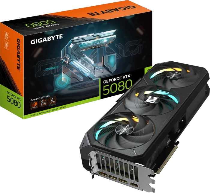 GIGABYTE GeForce RTX 5080 Gaming OC 16G, 16GB GDDR7, HDMI, 3x DP