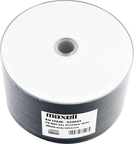 Maxell CD-R 80min/700MB, 52x, 50er Pack, printable, Shrink