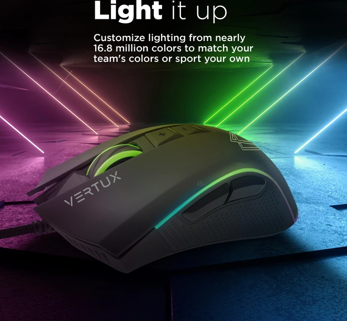 Vertux Rodon Gaming Mouse, schwarz, USB