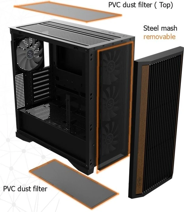 Raijintek Agos Max MS4 White, Glasfenster