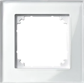 Merten M-PLAN Echtglasrahmen 1fach, brillantweiß