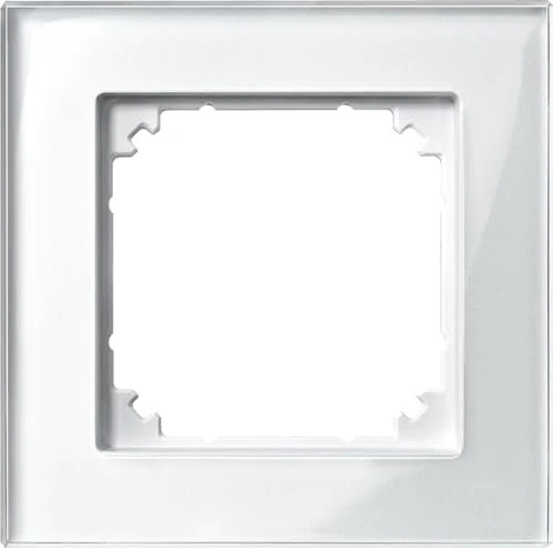 Merten M-PLAN Echtglasrahmen 1fach, brillantweiß