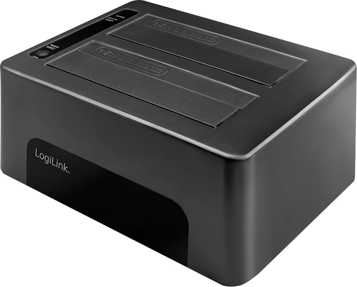 LogiLink USB 3.0 2-Bay für 2.5"/3.5" SATA HDD/SSD, schwarz, USB-B 3.0