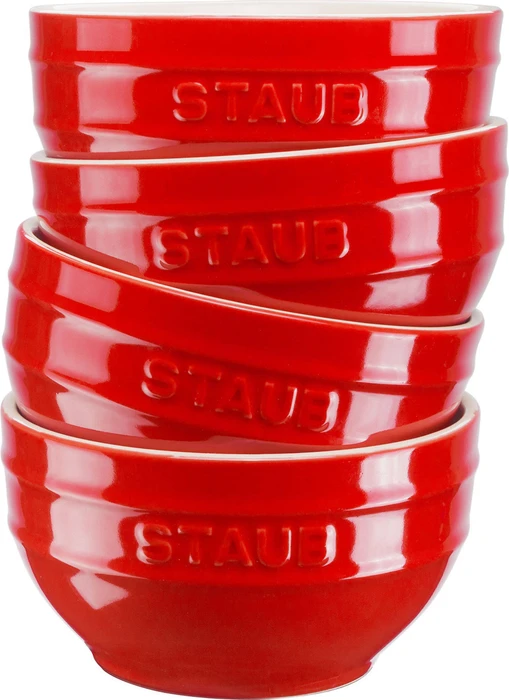 Zwilling Staub Ceramique Schüssel rund 12cm kirch-rot, 4 Stück