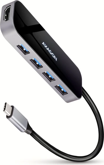 Axagon 6in1 USB-C Combo Hub, USB-C 3.0 [Stecker]