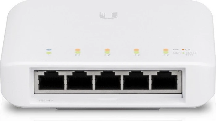 Ubiquiti UniFiSwitch Flex Outdoor Wallmount Gigabit Managed Switch, 5x RJ-45, 46W PoE PD