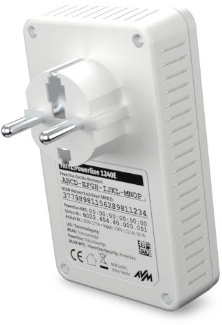 FRITZ! FRITZ!Powerline 1240E Kit, Powerline/WLAN-Access Point und Powerline-Adapter Set, 2er-Bundle