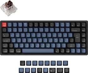 Keychron K2 Pro, 75%, schwarz/blau, LEDs RGB, hot-swap, Keychron K Pro BROWN, USB/Bluetooth, DE (K2P-J3-DE)