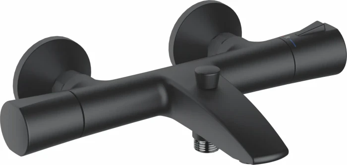 Kludi Zenta SL Thermostat Wannenfüll- und Brausearmatur mattschwarz