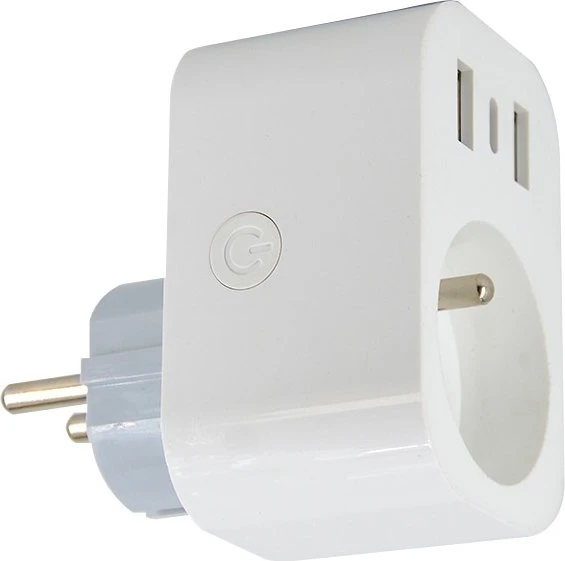 Immax Neo Lite Smart Plug Indoor weiß, 3680W, 2x USB-A/1x USB-C, Typ E, Smart-Steckdose