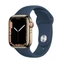 Apple Watch Series 7 (GPS + Cellular) 41mm Edelstahl gold mit Sportarmband abyssblau Vorschaubild