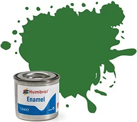 Humbrol Enamel Paint 131 mid green satin, 14ml