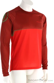 Endura SingleTrack Core Print Trikot langarm flame red (Herren)