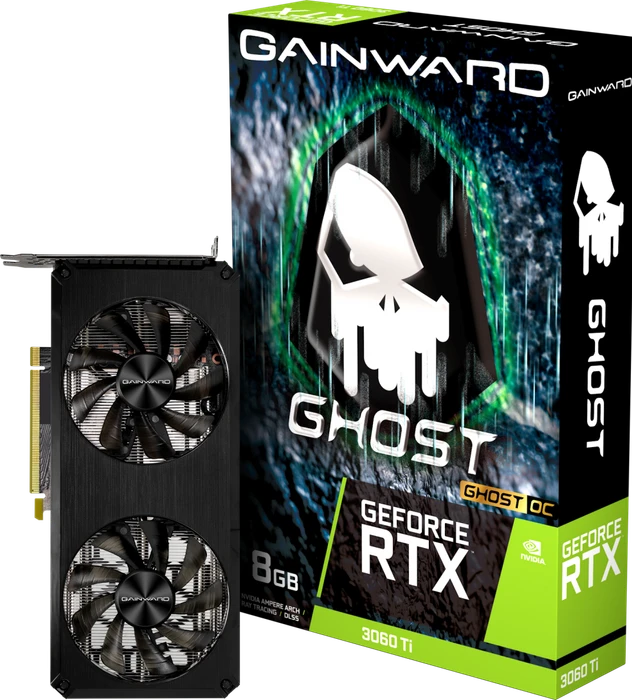Gainward GeForce RTX 3060 Ti Ghost OC V1 (LHR), 8GB GDDR6, HDMI, 3x DP
