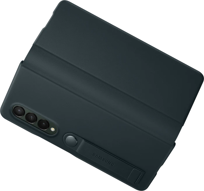 Samsung Leather Flip Cover für Galaxy Z Fold 3 5G grün