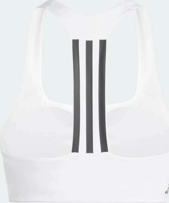adidas Powerimpact Training Medium-Support 3-Streifen Sport-BH weiß (Damen)