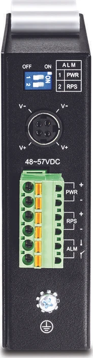 TRENDnet TI Hardened Industrial Railmount Gigabit Switch, 5x RJ-45, 1x SFP, 120W PoE+