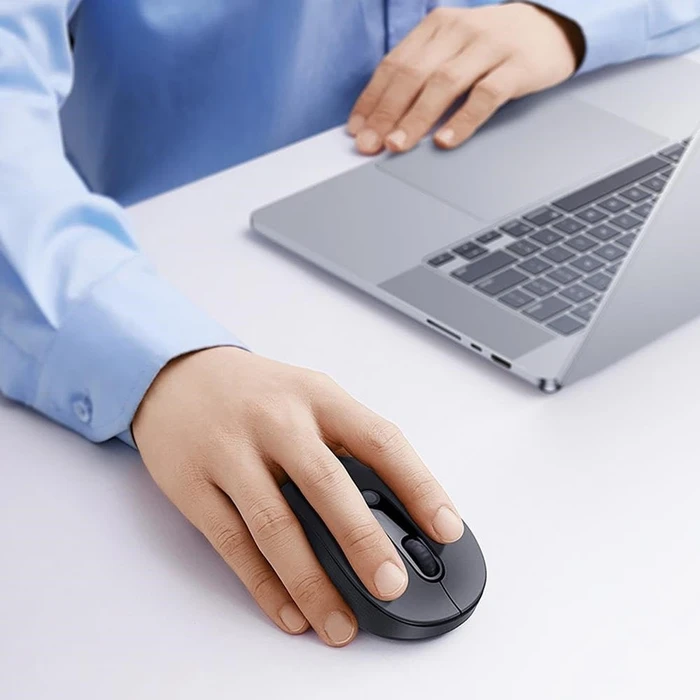 Baseus F02 Ergonomic Dual-Mode Wireless Mouse, schwarz, USB/Bluetooth