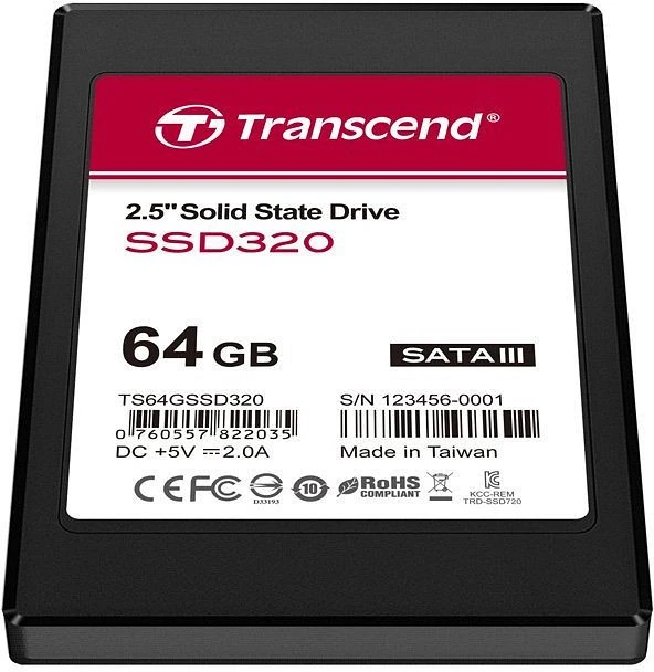 Transcend SSD320 64GB, 2.5" / SATA 6Gb/s