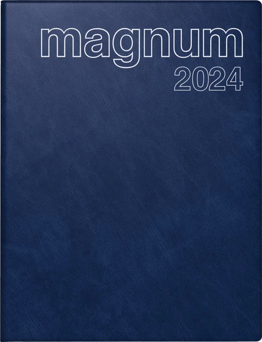 Brunnen Magnum Wochenkalender 2024, 183x240mm, Kunststoff-Cover, dunkelblau, 72 Blatt