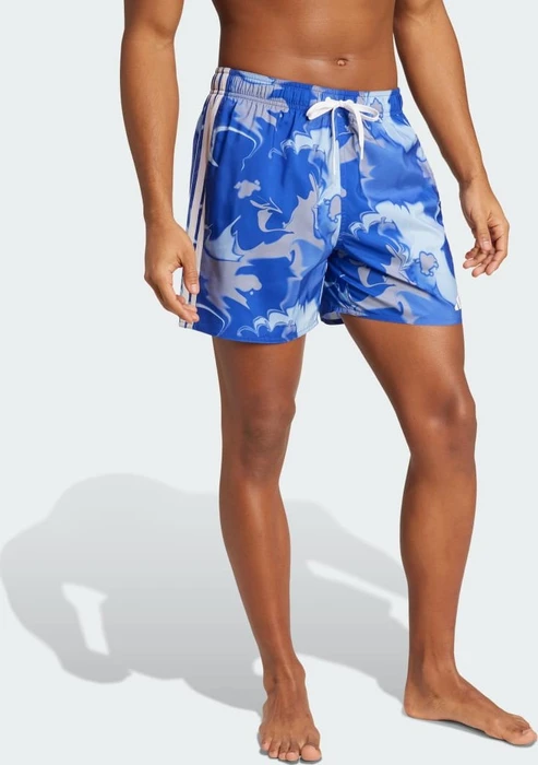 adidas Tie-Dye 5-Inch Badeshorts semi lucid blue/white (Herren)