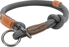 Trixie BE NORDIC Zug-Stopp-Halsband, M, Dunkelgrau/Braun