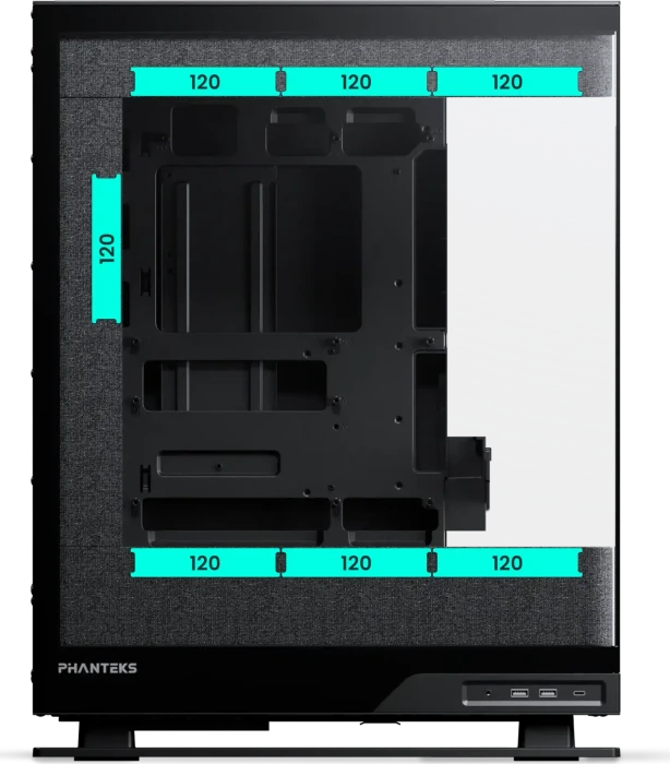 Phanteks Evolv X2 Matrix, schwarz, Glasfenster