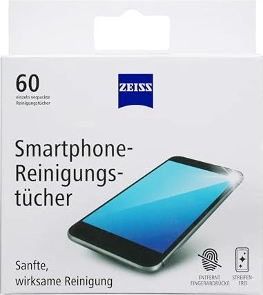 Zeiss Smartphone-Reinigungstücher alkoholfrei 60 Stück