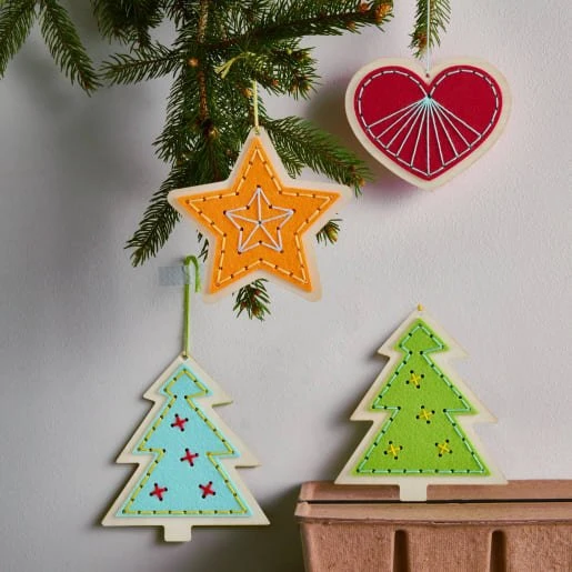 HABA Sachenmacher Holz-Stickanhänger Bastelset Weihnachten