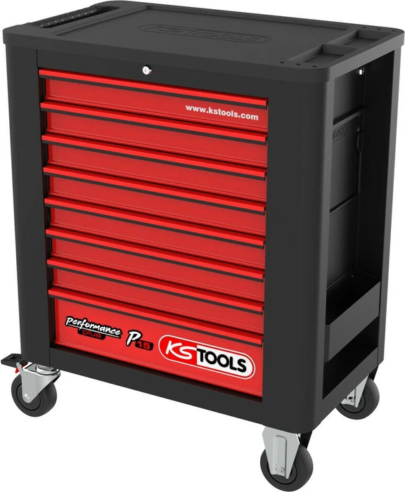KS Tools PERFORMANCEplus P15 Werkzeugwagen schwarz/rot