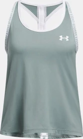 Under Armour Knockout Funktionsshirt ärmellos silica green/white (Junior)