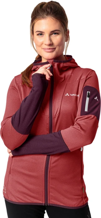 Vaude Monviso Fleece Hooded Funktionsjacke brick (Damen)