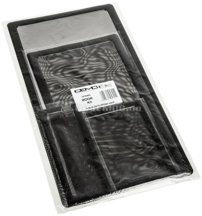 DEMCiflex Staubfilter Set für Corsair 200R schwarz/schwarz