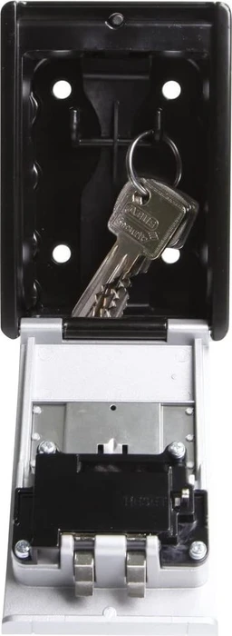 ABUS KeyGarage 787 BIG LED zur Wandmontage Schlüsselkasten, schwarz/silber, mechanische Zahlenkombination