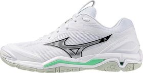 Mizuno Wave Stealth 6 Handballschuhe white/black/frozen emerald
