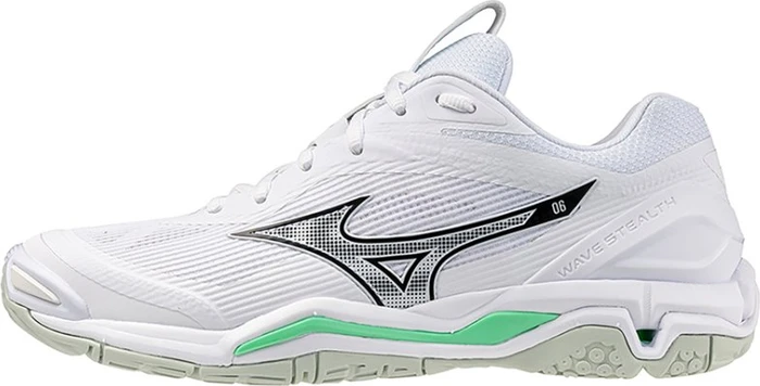 Mizuno Wave Stealth 6 Handballschuhe white/black/frozen emerald