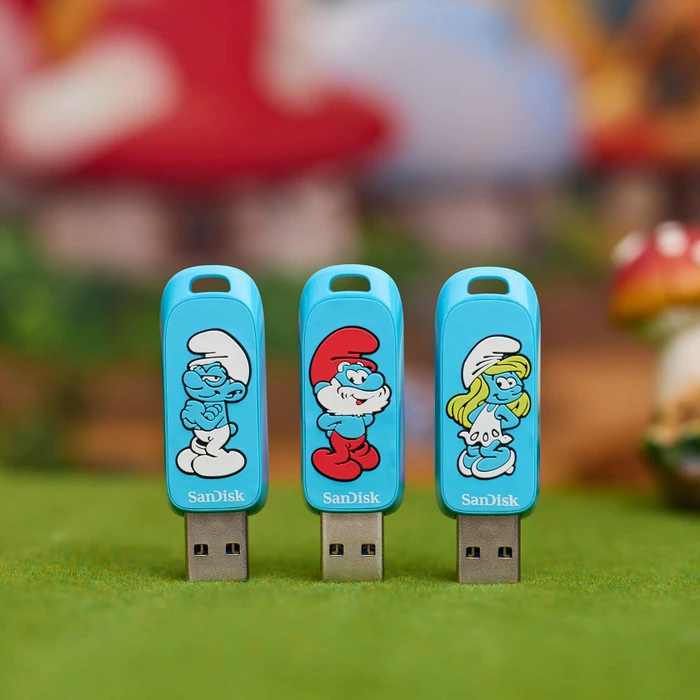 SanDisk Die Schlümpfe USB Flash Drive 256GB Schlumpfine Edition, USB-A, USB 3.2 Gen 1×1